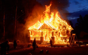 Home-Exploding-into-a-Raging-House-Fire-at-Night